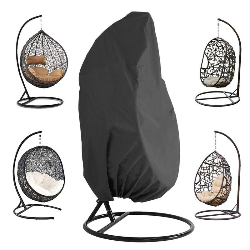 ConPus Patio Hanging Chair - Waterproof Outdoor Egg Chair with Durable Hem Cord, 210D Oxford Wicker, 115cm D x 190cm H - Image 1